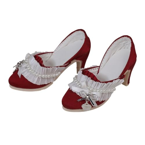 Uteruik BJD Puppe High Heel Schuhe 1/4 18 Zoll BJD Puppe SD Puppenschuhe Puppenzubehör Rot Uteruik BJD Puppe High Heel Schuhe 1/4 18 Zoll BJD Puppe SD Puppenschuhe Puppenzubehör Rot von Uteruik