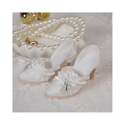 Uteruik BJD Puppe High Heel Schuhe 1/4 18 Zoll BJD Puppe SD Puppenschuhe Puppenzubehör Weiß Uteruik BJD Puppe High Heel Schuhe 1/4 18 Zoll BJD Puppe SD Puppenschuhe Puppenzubehör Weiß von Uteruik