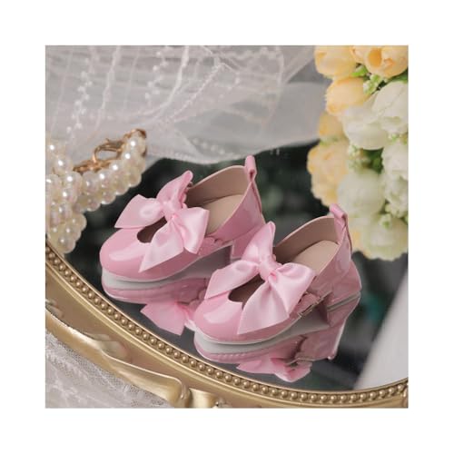 Uteruik BJD Puppe High Heel Schuhe 1/4 18 Zoll BJD Puppe Schleife Schuhe Puppenzubehör Rosa von Uteruik