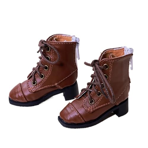 Uteruik BJD Puppe High Heel Stiefel Schuhe 1/4 18 Zoll BJD Puppe Schnürschuhe Lederschuhe Puppenzubehör Braun Uteruik BJD Puppe High Heel Stiefel Schuhe 1/4 18 Zoll BJD Puppe Schnürschuhe Lederschuhe Puppenzubehör Braun von Uteruik