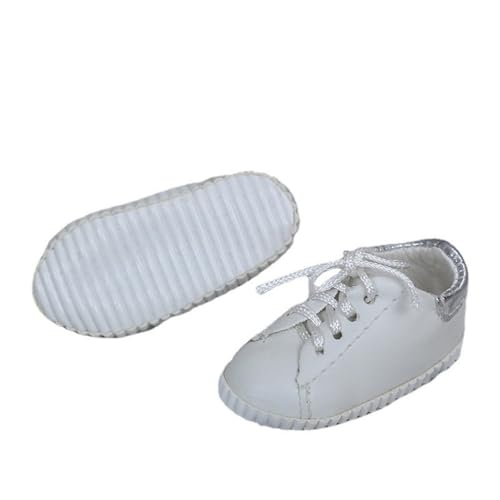 Uteruik BJD Puppen Flache Schuhe 1/6 11,8 Zoll BJD SD weiße Schnürschuhe Puppenzubehör von Uteruik
