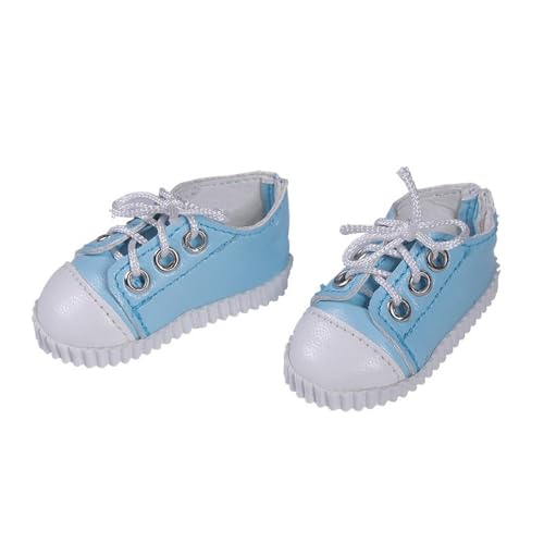 Uteruik BJD Puppen-Flachschuhe, 1/6, 11,8 Zoll, BJD SD-Puppe, Schnürschuhe, Puppenzubehör, Blau Uteruik BJD Puppen-Flachschuhe, 1/6, 11,8 Zoll, BJD SD-Puppe, Schnürschuhe, Puppenzubehör, Blau von Uteruik
