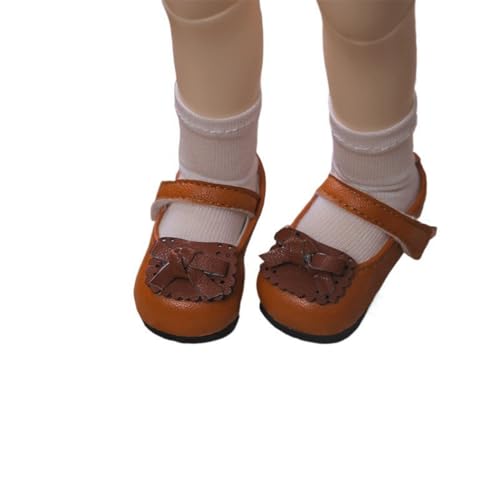 Uteruik BJD-Puppen-Lederschuhe, 1/6, 11,8 Zoll, BJD-Puppe, Retro-Schuhe, Puppenzubehör (#A) von Uteruik