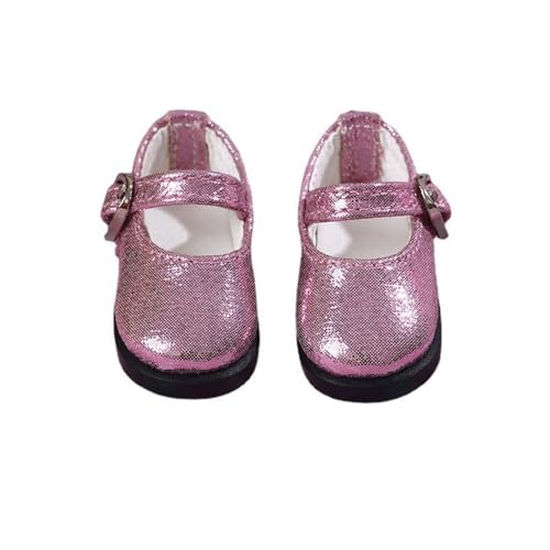 Uteruik BJD-Puppen-Lederschuhe, 1/6, 11,8 Zoll, BJD SD, rosa Schuhe, Puppenzubehör (#B) von Uteruik