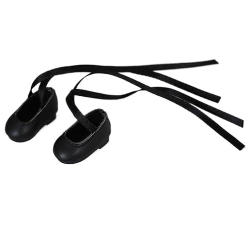 Uteruik BJD Puppen-Schnürschuhe, 1/6, 11,8 Zoll, BJD-Puppe, Baumwollpuppe, niedrige Absätze, Schuhe, Puppenzubehör, Schwarz Uteruik BJD Puppen-Schnürschuhe, 1/6, 11,8 Zoll, BJD-Puppe, Baumwollpuppe, niedrige Absätze, Schuhe, Puppenzubehör, Schwarz von Uteruik