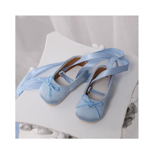 Uteruik BJD Puppen-Schnürschuhe, 1/6, 11,8 Zoll, BJD-Puppe, Flache Tanzschuhe, Puppenzubehör, Blau Uteruik BJD Puppen-Schnürschuhe, 1/6, 11,8 Zoll, BJD-Puppe, Flache Tanzschuhe, Puppenzubehör, Blau von Uteruik