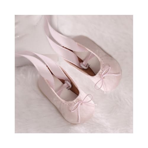 Uteruik BJD Puppen-Schnürschuhe, 1/6, 11,8 Zoll, BJD-Puppe, Flache Tanzschuhe, Puppenzubehör, Rosa Uteruik BJD Puppen-Schnürschuhe, 1/6, 11,8 Zoll, BJD-Puppe, Flache Tanzschuhe, Puppenzubehör, Rosa von Uteruik