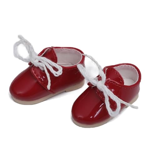 Uteruik BJD Puppen-Schnürschuhe 1/6 11,8 Zoll BJD Puppe, 20 cm Baumwollpuppe Lederschuhe Puppenzubehör Rot Uteruik BJD Puppen-Schnürschuhe 1/6 11,8 Zoll BJD Puppe, 20 cm Baumwollpuppe Lederschuhe Puppenzubehör Rot von Uteruik