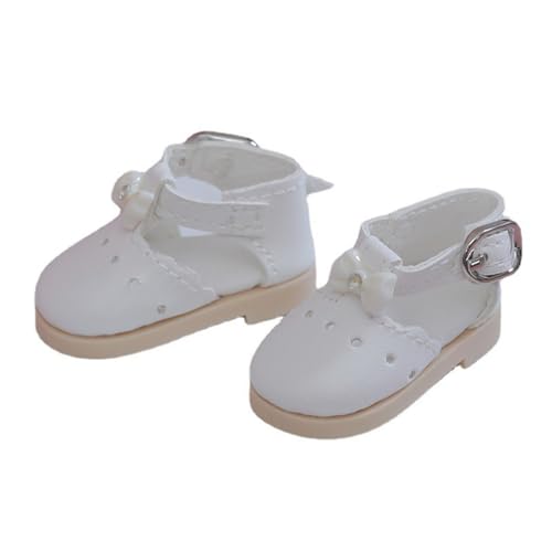 Uteruik BJD Puppenlederschuhe 1/6 11,8 Zoll BJD 15/20 cm Baumwollpuppenschnallenschuhe Puppenzubehör Weiß Uteruik BJD Puppenlederschuhe 1/6 11,8 Zoll BJD 15/20 cm Baumwollpuppenschnallenschuhe Puppenzubehör Weiß von Uteruik