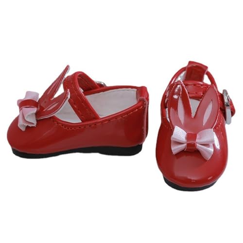 Uteruik BJD Puppenlederschuhe 1/6 11,8 Zoll BJD 15/20cm Baumwollpuppe Rote Hasenohren Schuhe Puppenzubehör Uteruik BJD Puppenlederschuhe 1/6 11,8 Zoll BJD 15/20cm Baumwollpuppe Rote Hasenohren Schuhe Puppenzubehör von Uteruik