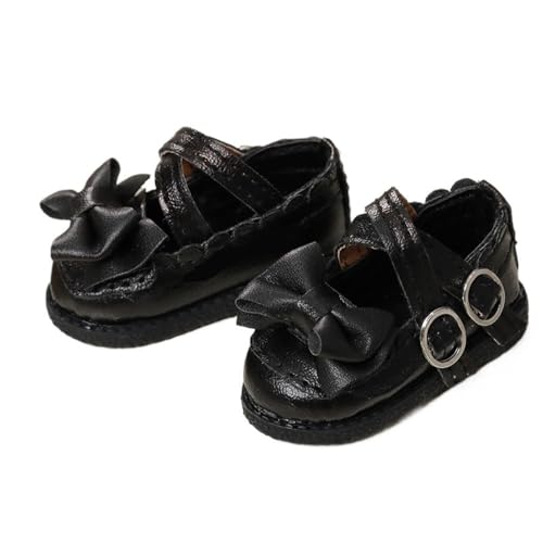 Uteruik BJD Puppenlederschuhe 1/6 11,8 Zoll BJD Puppenschleife Flache Schuhe Puppenzubehör Schwarz Uteruik BJD Puppenlederschuhe 1/6 11,8 Zoll BJD Puppenschleife Flache Schuhe Puppenzubehör Schwarz von Uteruik