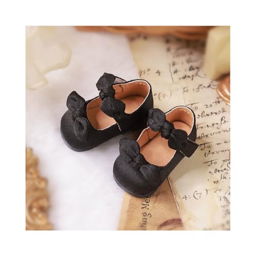 Uteruik BJD Puppenlederschuhe 1/6 11,8 Zoll BJD Puppenschleifenschuhe Puppenzubehör Schwarz Uteruik BJD Puppenlederschuhe 1/6 11,8 Zoll BJD Puppenschleifenschuhe Puppenzubehör Schwarz von Uteruik