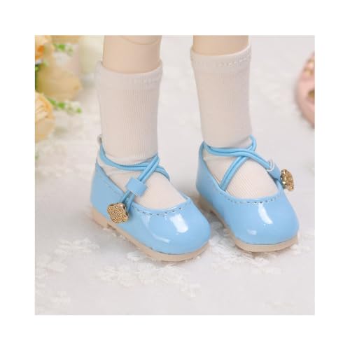Uteruik BJD Puppenlederschuhe 1/6 11,8 Zoll BJD Puppenschnallenschuhe Puppenzubehör Blau Uteruik BJD Puppenlederschuhe 1/6 11,8 Zoll BJD Puppenschnallenschuhe Puppenzubehör Blau von Uteruik