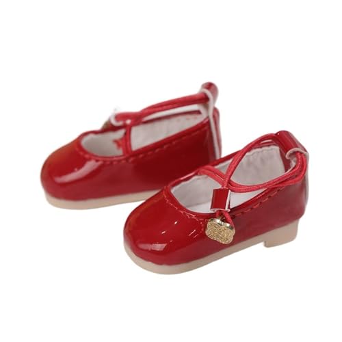 Uteruik BJD Puppenlederschuhe 1/6 11,8 Zoll BJD Puppenschnallenschuhe Puppenzubehör Rot Uteruik BJD Puppenlederschuhe 1/6 11,8 Zoll BJD Puppenschnallenschuhe Puppenzubehör Rot von Uteruik