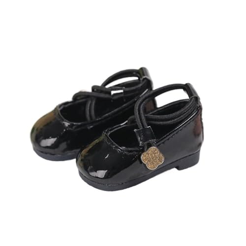 Uteruik BJD Puppenlederschuhe 1/6 11,8 Zoll BJD Puppenschnallenschuhe Puppenzubehör Schwarz Uteruik BJD Puppenlederschuhe 1/6 11,8 Zoll BJD Puppenschnallenschuhe Puppenzubehör Schwarz von Uteruik