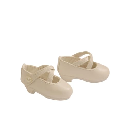 Uteruik BJD Puppenlederschuhe 1/6 11,8 Zoll BJD Puppenschuhe mit hohen Absätzen Puppenzubehör Weiß Uteruik BJD Puppenlederschuhe 1/6 11,8 Zoll BJD Puppenschuhe mit hohen Absätzen Puppenzubehör Weiß von Uteruik