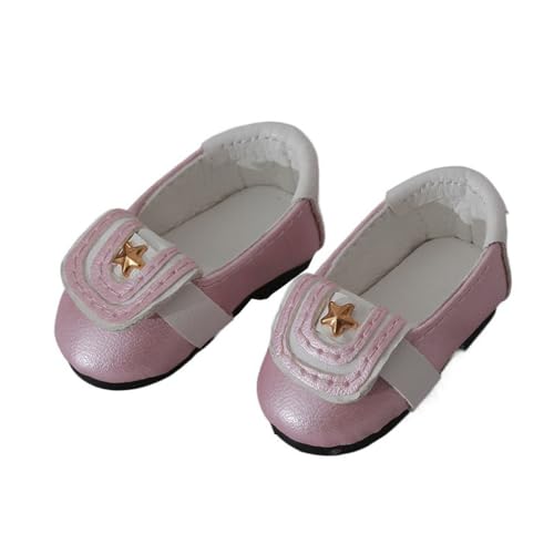Uteruik BJD Puppenlederschuhe 1/6 11,8 Zoll BJD SD Puppe Schuhe mit niedrigem Absatz Pentagramm-Design Puppenzubehör Pink Uteruik BJD Puppenlederschuhe 1/6 11,8 Zoll BJD SD Puppe Schuhe mit niedrigem Absatz Pentagramm-Design Puppenzubehör Pink von Uteruik