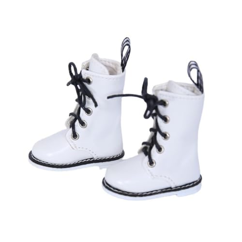 Uteruik BJD Puppenstiefel, 1/6, 11,8 Zoll, BJD SD Puppe, Schnürstiefel, Martin-Stiefel, Puppenzubehör, Weiß (#A) von Uteruik