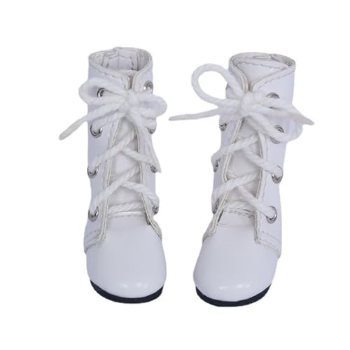 Uteruik BJD Puppenstiefel, 1/6, 11,8 Zoll, BJD SD Puppe, Schnürstiefel, Martin-Stiefel, Puppenzubehör, Weiß (#B) von Uteruik