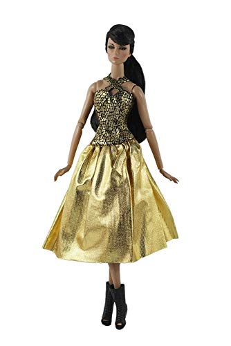 Uteruik Puppenkleid mit Neckholder-Kleid für 29,8 cm große Mädchen, Puppe, Abendkleid, Partykleid, Kostüm, Zubehör, Weihnachten, Geburtstag, Geschenk (#A) von Uteruik