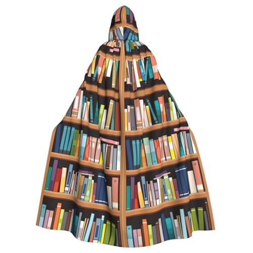 Uusnwaa Bibliotheks-Bücherregal mit Kapuze, Umhang mit Kapuze, mittelalterlicher Renaissance-Umhang für Damen und Herren, Halloween, Cosplay-Kostüm von Uusnwaa
