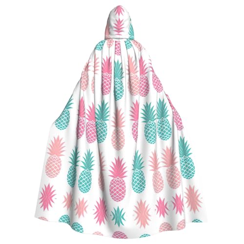 Uusnwaa Sommerumhang mit Kapuze, Ananas-Druck, Umhang mit Kapuze, Mittelalter-Renaissance-Umhang für Damen und Herren, Halloween, Cosplay-Kostüm Uusnwaa Sommerumhang mit Kapuze, Ananas-Druck, Umhang mit Kapuze, Mittelalter-Renaissance-Umhang für Damen und Herren, Halloween, Cosplay-Kostüm von Uusnwaa