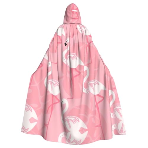 Uusnwaa Sommerumhang mit Kapuze, Flamingo, Palmblätter, Umhang mit Kapuze, mittelalterlicher Renaissance-Umhang für Damen und Herren, Halloween, Cosplay-Kostüm Uusnwaa Sommerumhang mit Kapuze, Flamingo, Palmblätter, Umhang mit Kapuze, mittelalterlicher Renaissance-Umhang für Damen und Herren, Halloween, Cosplay-Kostüm von Uusnwaa