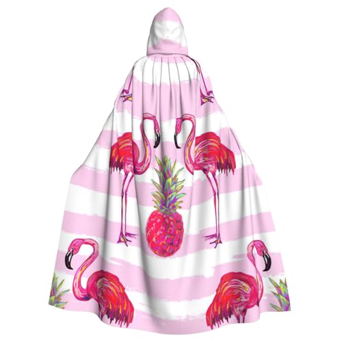 Uusnwaa Sommerumhang mit Kapuze, tropischer Flamingo- und Ananas-Druck, Umhang mit Kapuze, Mittelalter-Renaissance-Umhang für Damen und Herren, Halloween, Cosplay-Kostüm Uusnwaa Sommerumhang mit Kapuze, tropischer Flamingo- und Ananas-Druck, Umhang mit Kapuze, Mittelalter-Renaissance-Umhang für Damen und Herren, Halloween, Cosplay-Kostüm von Uusnwaa