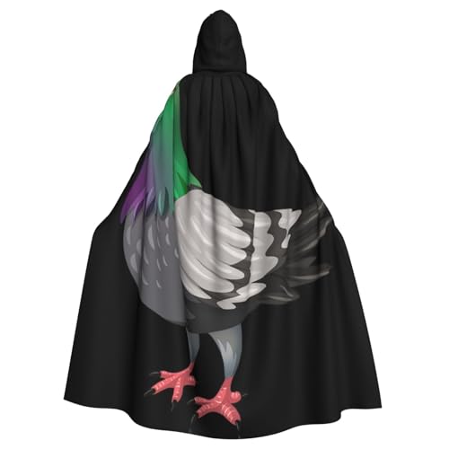 Uusnwaa Umhang mit Kapuze, Cartoon-Tauben-Druck, Umhang mit Kapuze, mittelalterlicher Renaissance-Umhang für Damen und Herren, Halloween, Cosplay-Kostüm Uusnwaa Umhang mit Kapuze, Cartoon-Tauben-Druck, Umhang mit Kapuze, mittelalterlicher Renaissance-Umhang für Damen und Herren, Halloween, Cosplay-Kostüm von Uusnwaa