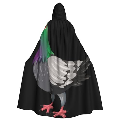 Uusnwaa Umhang mit Kapuze, Cartoon-Tauben-Druck, Umhang mit Kapuze, mittelalterlicher Renaissance-Umhang für Damen und Herren, Halloween, Cosplay-Kostüm von Uusnwaa