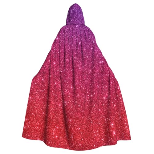 Uusnwaa Umhang mit Kapuze, Farbverlauf, Pailletten, glitzernder Druck, Umhang mit Kapuze, mittelalterlicher Renaissance-Umhang für Damen und Herren, Halloween, Cosplay-Kostüm Uusnwaa Umhang mit Kapuze, Farbverlauf, Pailletten, glitzernder Druck, Umhang mit Kapuze, mittelalterlicher Renaissance-Umhang für Damen und Herren, Halloween, Cosplay-Kostüm von Uusnwaa