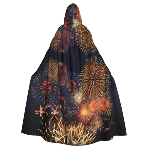 Uusnwaa Umhang mit Kapuze, Feuerwerk-Druck, Umhang mit Kapuze, Mittelalter-Renaissance-Umhang für Damen und Herren, Halloween, Cosplay-Kostüm Uusnwaa Umhang mit Kapuze, Feuerwerk-Druck, Umhang mit Kapuze, Mittelalter-Renaissance-Umhang für Damen und Herren, Halloween, Cosplay-Kostüm von Uusnwaa
