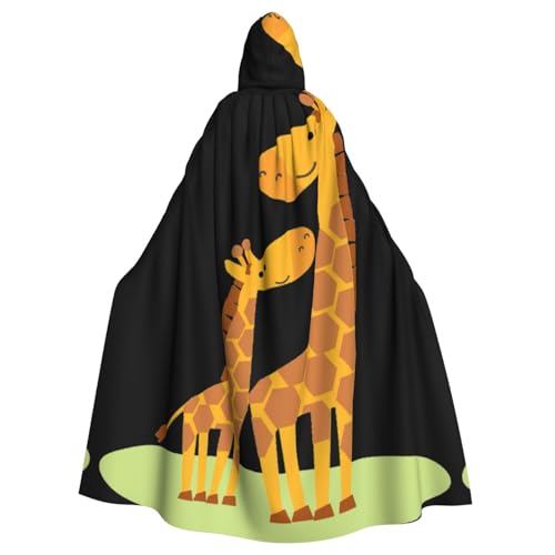 Uusnwaa Umhang mit Kapuze, Giraffen-Druck, Umhang mit Kapuze, mittelalterlicher Renaissance-Umhang für Damen und Herren, Halloween, Cosplay-Kostüm Uusnwaa Umhang mit Kapuze, Giraffen-Druck, Umhang mit Kapuze, mittelalterlicher Renaissance-Umhang für Damen und Herren, Halloween, Cosplay-Kostüm von Uusnwaa