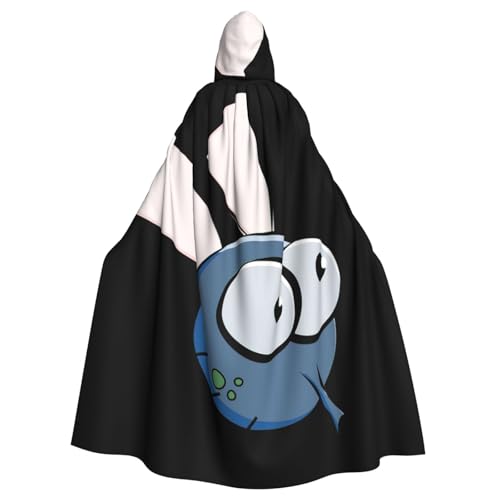 Uusnwaa Umhang mit Kapuze, Insektenflügel, Augen, Cartoon-Druck, Umhang mit Kapuze, mittelalterlicher Renaissance-Umhang für Damen und Herren, Halloween, Cosplay-Kostüm Uusnwaa Umhang mit Kapuze, Insektenflügel, Augen, Cartoon-Druck, Umhang mit Kapuze, mittelalterlicher Renaissance-Umhang für Damen und Herren, Halloween, Cosplay-Kostüm von Uusnwaa