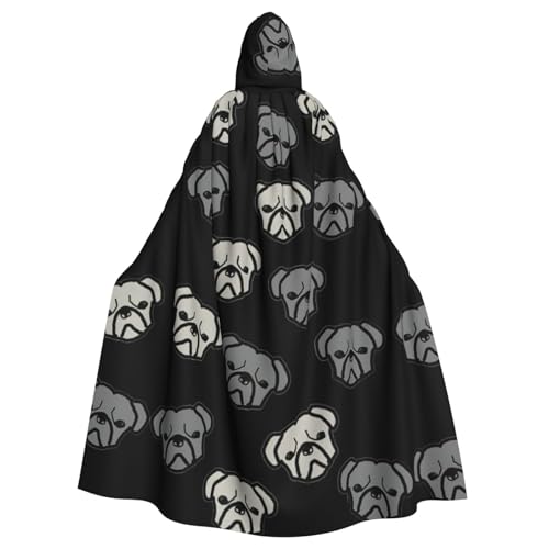 Uusnwaa Umhang mit Kapuze, Motiv: Amerikanische Bulldogge, Umhang mit Kapuze, mittelalterlicher Renaissance-Umhang für Damen und Herren, Halloween, Cosplay-Kostüm Uusnwaa Umhang mit Kapuze, Motiv: Amerikanische Bulldogge, Umhang mit Kapuze, mittelalterlicher Renaissance-Umhang für Damen und Herren, Halloween, Cosplay-Kostüm von Uusnwaa