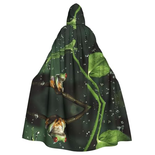 Uusnwaa Umhang mit Kapuze, Motiv: Friedensbaum, Frosch, Umhang mit Kapuze, mittelalterlicher Renaissance-Umhang für Damen und Herren, Halloween, Cosplay-Kostüm Uusnwaa Umhang mit Kapuze, Motiv: Friedensbaum, Frosch, Umhang mit Kapuze, mittelalterlicher Renaissance-Umhang für Damen und Herren, Halloween, Cosplay-Kostüm von Uusnwaa
