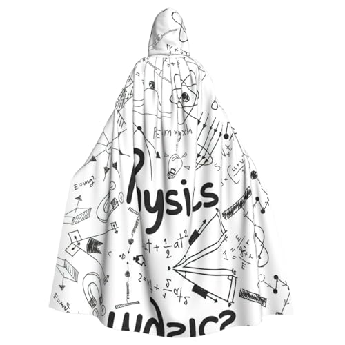 Uusnwaa Umhang mit Kapuze, Physik-Druck, Umhang mit Kapuze, mittelalterlicher Renaissance-Umhang für Damen und Herren, Halloween, Cosplay-Kostüm Uusnwaa Umhang mit Kapuze, Physik-Druck, Umhang mit Kapuze, mittelalterlicher Renaissance-Umhang für Damen und Herren, Halloween, Cosplay-Kostüm von Uusnwaa