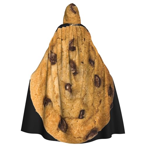 Uusnwaa Umhang mit Kapuze, Schokoladen-Keks-Druck, Umhang mit Kapuze, mittelalterlicher Renaissance-Umhang für Damen und Herren, Halloween, Cosplay-Kostüm Uusnwaa Umhang mit Kapuze, Schokoladen-Keks-Druck, Umhang mit Kapuze, mittelalterlicher Renaissance-Umhang für Damen und Herren, Halloween, Cosplay-Kostüm von Uusnwaa