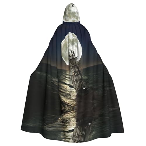 Uusnwaa Umhang mit Kapuze, Segelschiff im Sturm, Umhang mit Kapuze, mittelalterlicher Renaissance-Umhang für Damen und Herren, Halloween, Cosplay-Kostüm Uusnwaa Umhang mit Kapuze, Segelschiff im Sturm, Umhang mit Kapuze, mittelalterlicher Renaissance-Umhang für Damen und Herren, Halloween, Cosplay-Kostüm von Uusnwaa