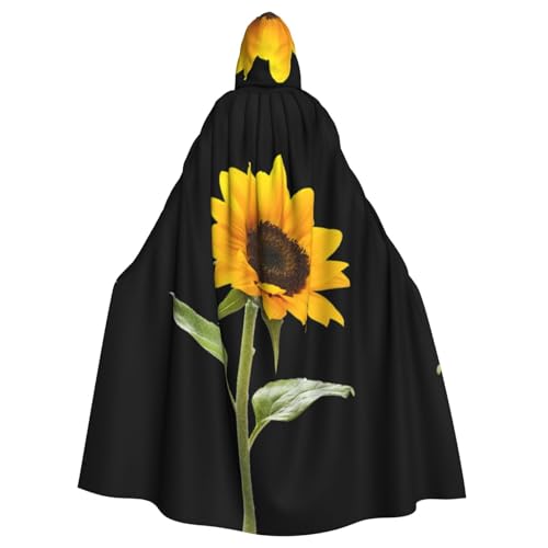 Uusnwaa Umhang mit Kapuze, Sonnenblumen-Druck, Umhang mit Kapuze, Mittelalter-Renaissance-Umhang für Damen und Herren, Halloween, Cosplay-Kostüm Uusnwaa Umhang mit Kapuze, Sonnenblumen-Druck, Umhang mit Kapuze, Mittelalter-Renaissance-Umhang für Damen und Herren, Halloween, Cosplay-Kostüm von Uusnwaa