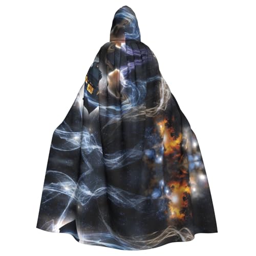 Uusnwaa Umhang mit Kapuze, Sternenhimmel-Druck, Umhang mit Kapuze, Mittelalter-Renaissance-Umhang für Damen und Herren, Halloween, Cosplay-Kostüm Uusnwaa Umhang mit Kapuze, Sternenhimmel-Druck, Umhang mit Kapuze, Mittelalter-Renaissance-Umhang für Damen und Herren, Halloween, Cosplay-Kostüm von Uusnwaa