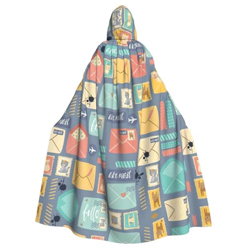 Uusnwaa Umhang mit Kapuze, Umhang mit Kapuze, mittelalterlicher Renaissance-Umhang für Damen und Herren, Halloween, Cosplay-Kostüm von Uusnwaa