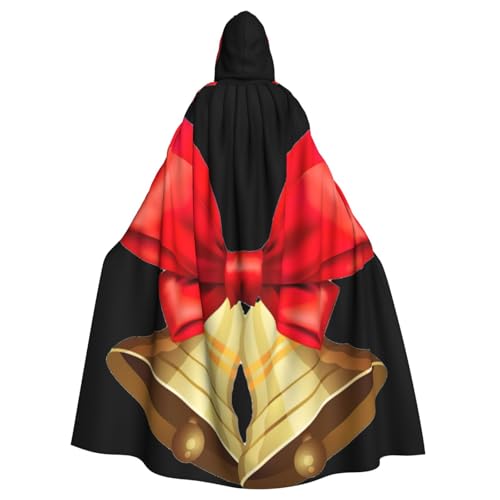 Uusnwaa Umhang mit Kapuze, Weihnachtsglocken, Umhang mit Kapuze, Mittelalter-Renaissance-Umhang für Damen und Herren, Halloween, Cosplay-Kostüm von Uusnwaa
