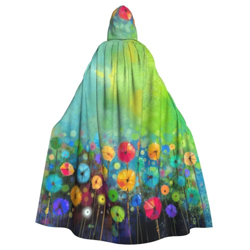 Uusnwaa Umhang mit Kapuze, abstrakter Stil, bunte Blumen, Umhang mit Kapuze, Mittelalter-Renaissance-Umhang für Damen und Herren, Halloween, Cosplay-Kostüm Uusnwaa Umhang mit Kapuze, abstrakter Stil, bunte Blumen, Umhang mit Kapuze, Mittelalter-Renaissance-Umhang für Damen und Herren, Halloween, Cosplay-Kostüm von Uusnwaa