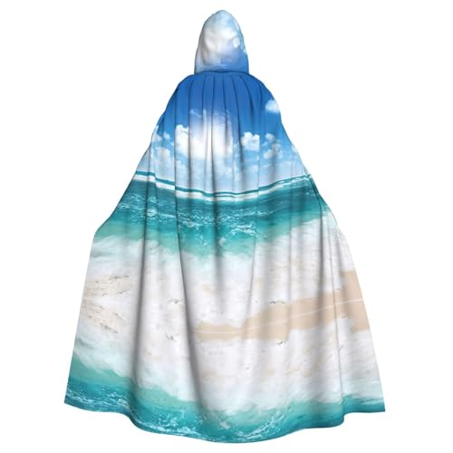 Uusnwaa Umhang mit Kapuze, blauer Himmel, tropischer Meereslandschaft, Umhang mit Kapuze, mittelalterlicher Renaissance-Umhang für Damen und Herren, Halloween, Cosplay-Kostüm Uusnwaa Umhang mit Kapuze, blauer Himmel, tropischer Meereslandschaft, Umhang mit Kapuze, mittelalterlicher Renaissance-Umhang für Damen und Herren, Halloween, Cosplay-Kostüm von Uusnwaa