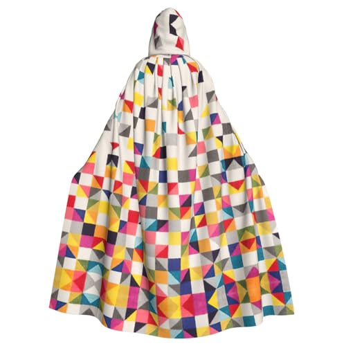Uusnwaa Umhang mit Kapuze, dreieckig, geometrischer Druck, Umhang mit Kapuze, Mittelalter-Renaissance-Umhang für Damen und Herren, Halloween, Cosplay-Kostüm Uusnwaa Umhang mit Kapuze, dreieckig, geometrischer Druck, Umhang mit Kapuze, Mittelalter-Renaissance-Umhang für Damen und Herren, Halloween, Cosplay-Kostüm von Uusnwaa