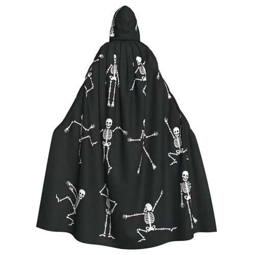 Uusnwaa Umhang mit Kapuze, niedlicher Skelett-Druck, Umhang mit Kapuze, Mittelalter-Renaissance-Umhang für Damen und Herren, Halloween, Cosplay-Kostüm Uusnwaa Umhang mit Kapuze, niedlicher Skelett-Druck, Umhang mit Kapuze, Mittelalter-Renaissance-Umhang für Damen und Herren, Halloween, Cosplay-Kostüm von Uusnwaa