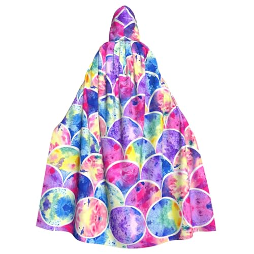 Uusnwaa Umhang mit Kapuze, schöner Regenbogenfarben, Meerjungfrauen-Druck, Umhang mit Kapuze, Mittelalter-Renaissance-Umhang für Damen und Herren, Halloween, Cosplay-Kostüm Uusnwaa Umhang mit Kapuze, schöner Regenbogenfarben, Meerjungfrauen-Druck, Umhang mit Kapuze, Mittelalter-Renaissance-Umhang für Damen und Herren, Halloween, Cosplay-Kostüm von Uusnwaa