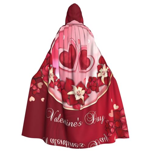 Uusnwaa Umhang mit Kapuze "Happy Valentine's Day", Umhang mit Kapuze, Mittelalter-Renaissance-Umhang für Damen und Herren, Halloween, Cosplay-Kostüm Uusnwaa Umhang mit Kapuze "Happy Valentine's Day", Umhang mit Kapuze, Mittelalter-Renaissance-Umhang für Damen und Herren, Halloween, Cosplay-Kostüm von Uusnwaa