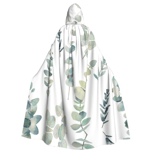 Uusnwaa Umhang mit Kapuze und Eukalyptusblättern, Umhang mit Kapuze, Mittelalter-Renaissance-Umhang für Damen und Herren, Halloween, Cosplay-Kostüm Uusnwaa Umhang mit Kapuze und Eukalyptusblättern, Umhang mit Kapuze, Mittelalter-Renaissance-Umhang für Damen und Herren, Halloween, Cosplay-Kostüm von Uusnwaa